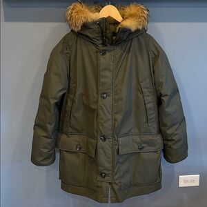 VTG Eddie Bauer Goose Down Coyote Fur Hooded Heavy Parka Jacket L Coat Mens